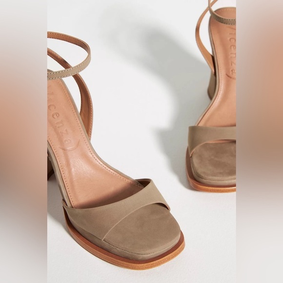 ANTHROPOLOGIE New in Box Vicenza Strappy Platform Heels Color OLIVE GREEN - Picture 12 of 12